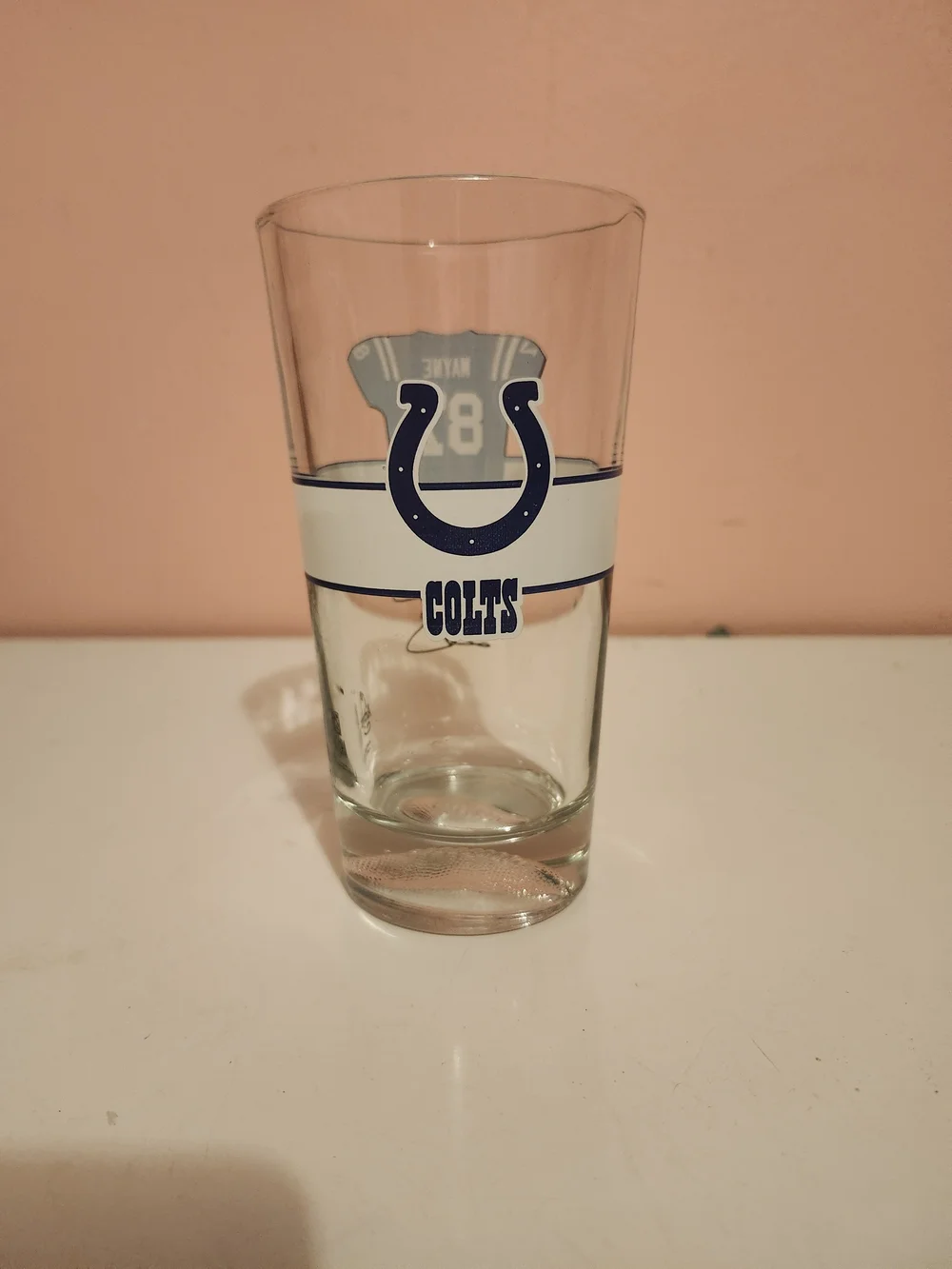 Indianapolis Colts Clear Pint Glass with Navy Logo